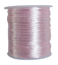50 m. lyserød satin tråd - 2 mm.